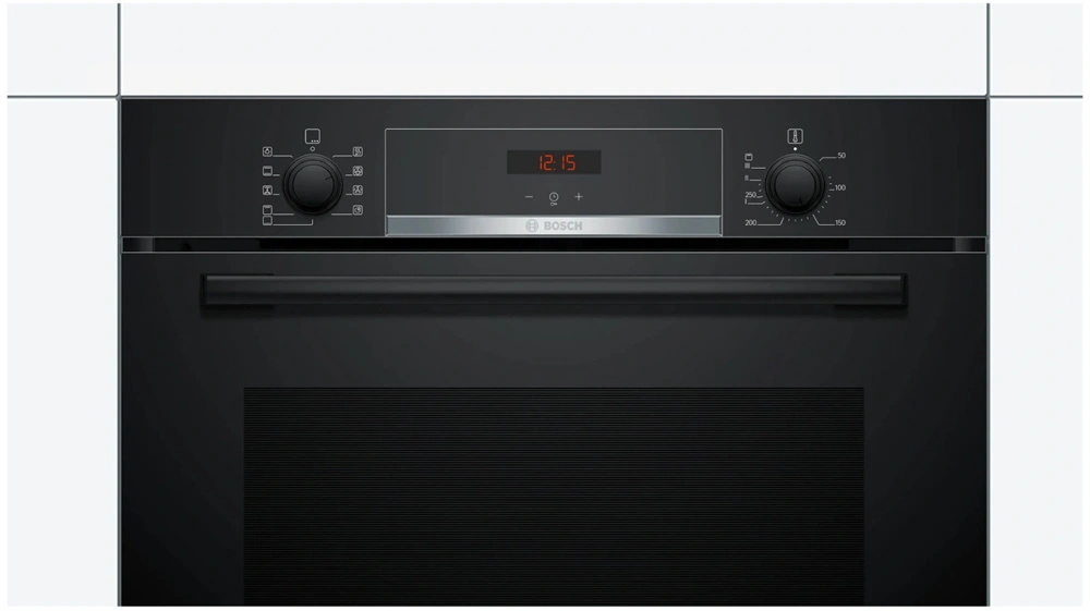 Bosch HBA534EB0 fekete, beépíthető, sütőtér: 71L, grill, hidrolitikus, sütő (Újszerű)