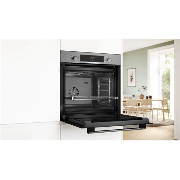Bosch HBA534ES3 inox, beépíthető, sütőtér: 71L, légkeverés, sütő (Újszerű)
