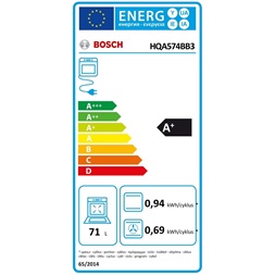 Bosch HQA574BB3 fekete beépíthető sütő