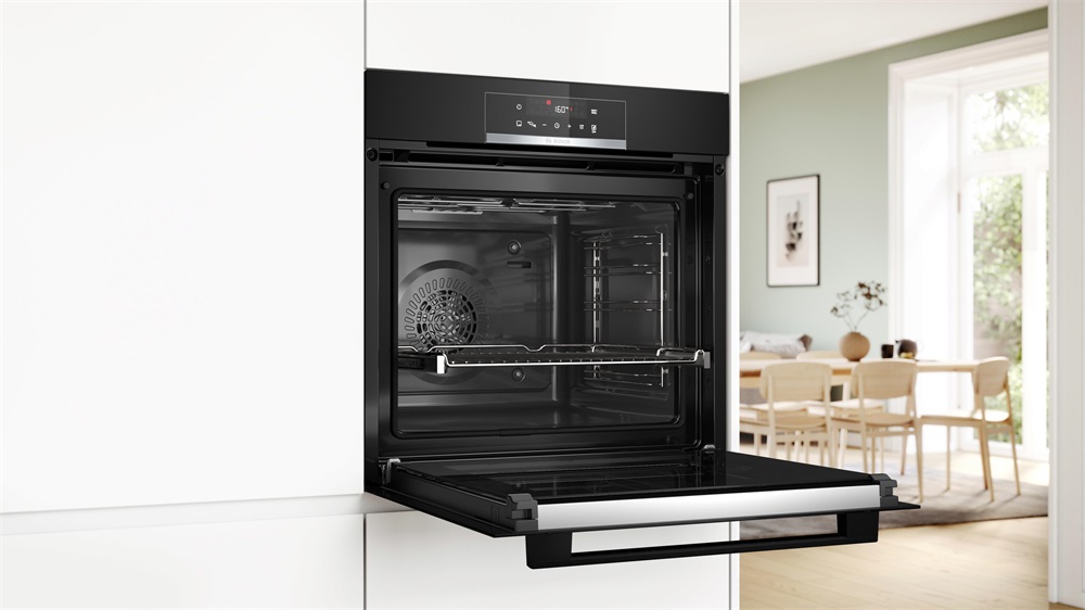 Bosch HQG572EB3 fekete, beépíthető, sütőtér: 71L, grill, légkeverés, sütő