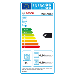 Bosch HQG572EB3 beépíthető fekete sütő