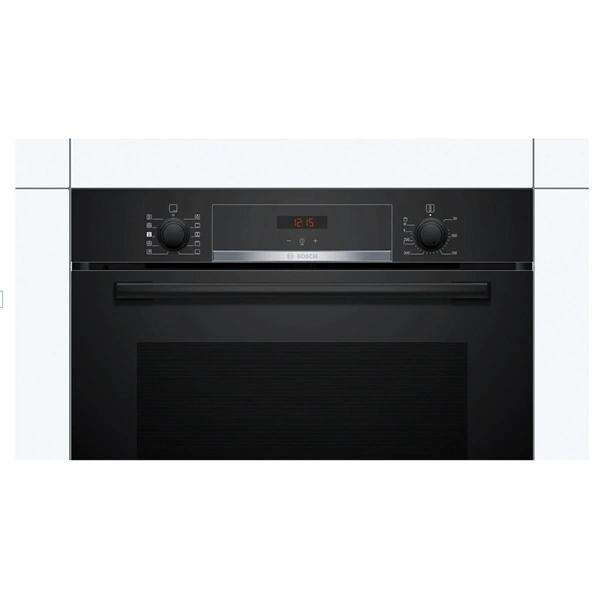 Bosch HRA534EB0 fekete, beépíthető, sütőtér: 71L, grill, légkeverés, hidrolitikus, sütő (Újszerű)