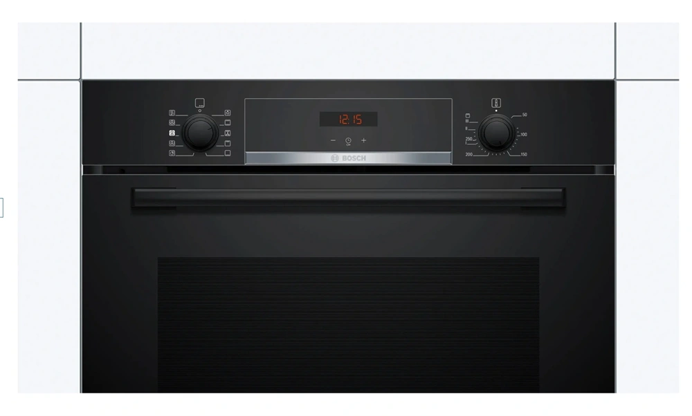 Bosch HRA534EB0 fekete, beépíthető, sütőtér: 71L, grill, légkeverés, hidrolitikus, sütő (Újszerű)
