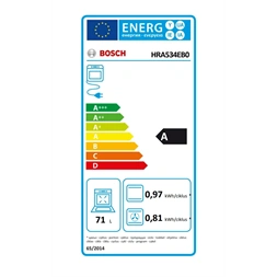 Bosch HRA534EB0 fekete, beépíthető, sütőtér: 71L, grill, légkeverés, hidrolitikus, sütő (Újszerű)