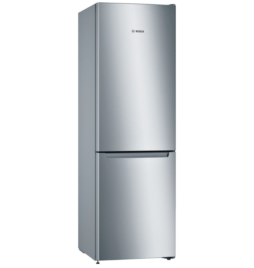 Bosch KGN36NLEA inox, alulfagyasztós, Hűtő:216L, Fagyasztó:89L, No frost hűtőszekrény