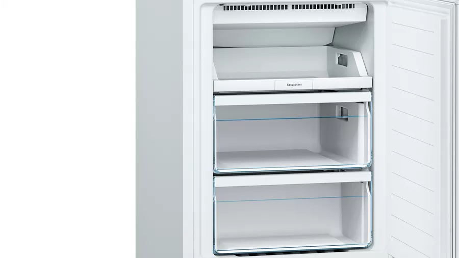 Bosch KGN36NWEA fehér, alulfagyasztós, Hűtő:216L, Fagyasztó:89L, No frost hűtőszekrény