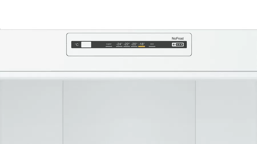 Bosch KGN36NWEA fehér, alulfagyasztós, Hűtő:216L, Fagyasztó:89L, No frost hűtőszekrény