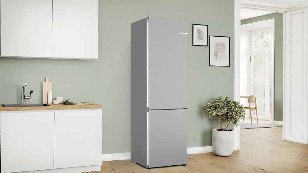 Bosch KGN392LDF inox, alulfagyasztós, Hűtő:260L, Fagyasztó:103L, Total No frost hűtőszekrény