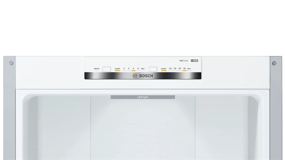 Bosch KGN39VLEB inox, alulfagyasztós, Hűtő:279L, Fagyasztó:89L, No frost hűtőszekrény