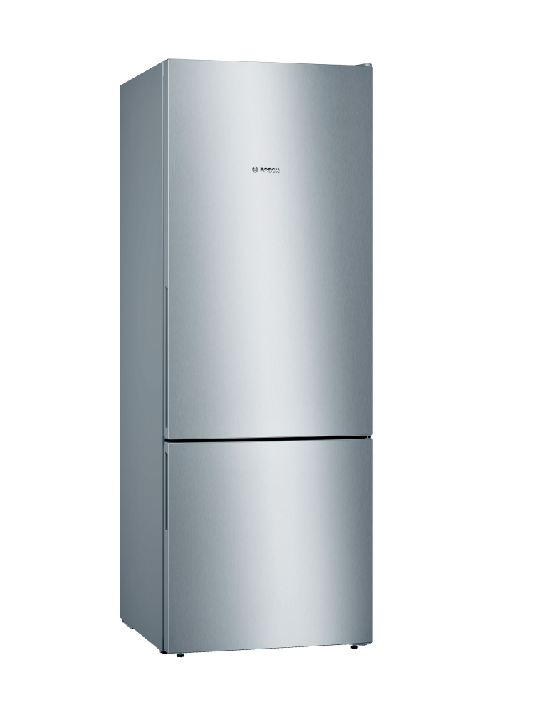 Bosch KGV58VLEAS acél, alulfagyasztós, Hűtő:37L, Fagyasztó:126L, Low frost hűtőszekrény