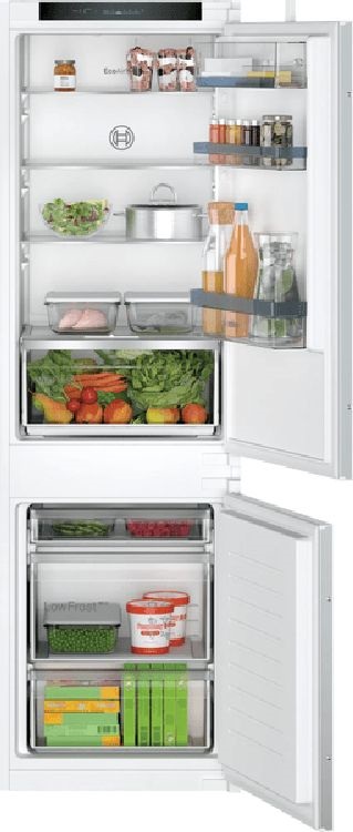 Bosch KIV86VSE0, alulfagyasztós, beépíthető, Hűtő:183L, Fagyasztó:84L, No frost hűtőszekrény