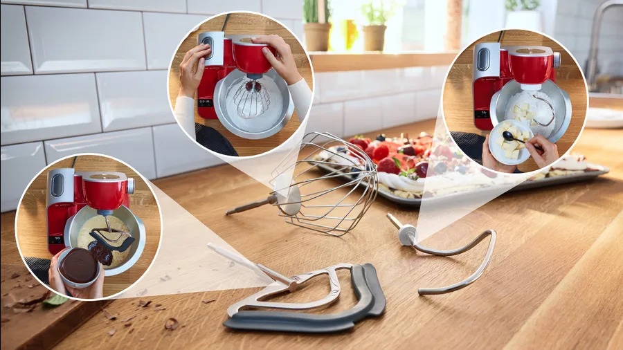 Bosch MUM5X720 1000W, 3,9L, vörös konyhai robotgép (Újszerű)