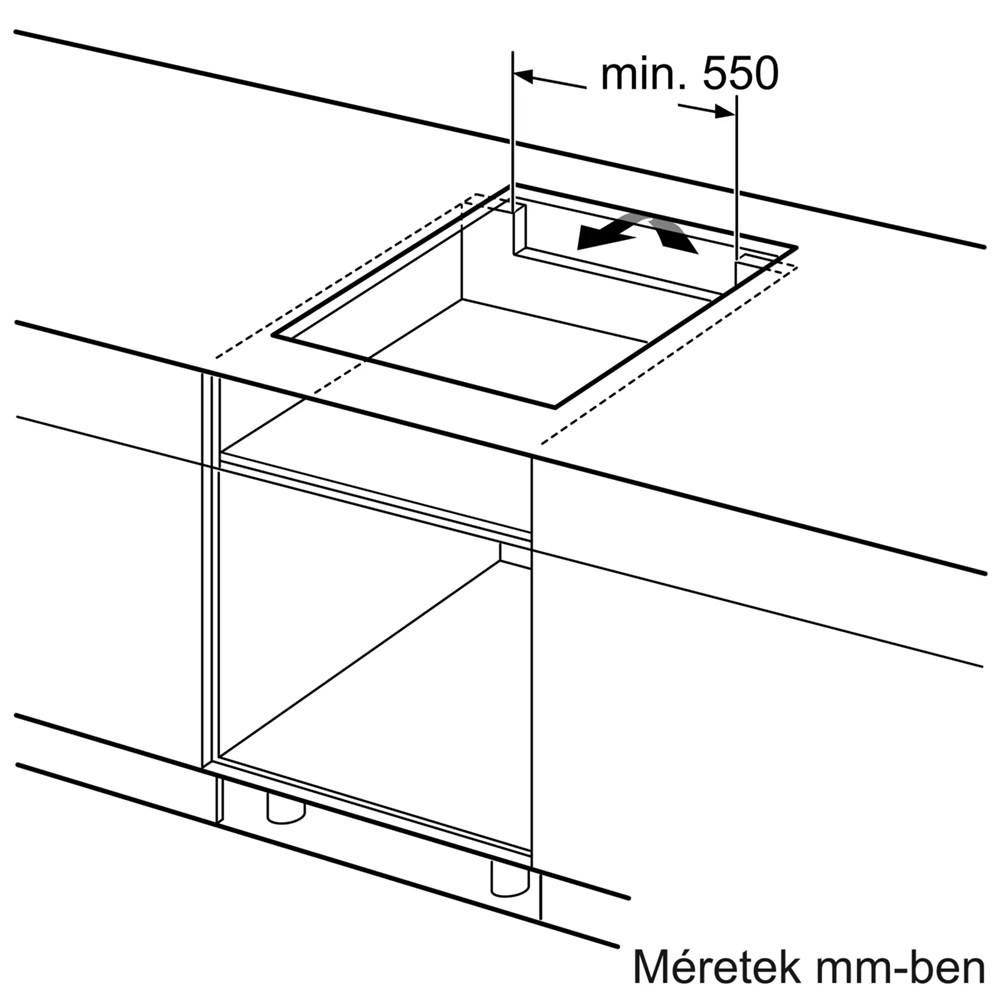 Bosch PUE611BB1E fekete, beépíthető, indukciós, főzőzóna: 4, beépíthető méret: 56cm, főzőlap