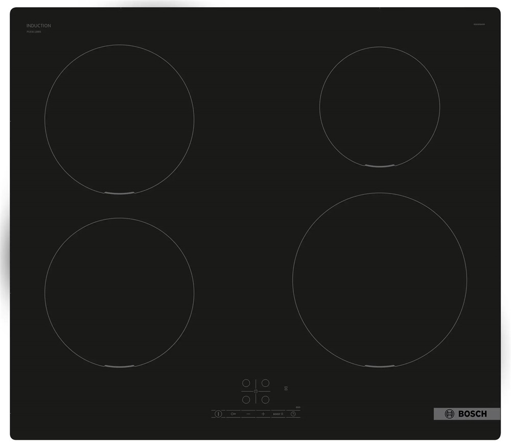 Bosch PUE611BB5E fekete, beépíthető, indukciós, főzőzóna: 4, beépíthető méret: 56cm, főzőlap (Újszerű)