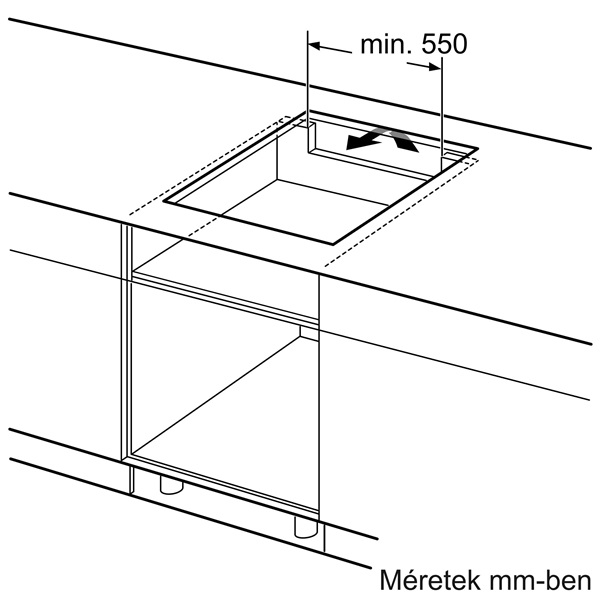 Bosch PUG611AA5E fekete, beépíthető, indukciós, főzőzóna: 4, beépíthető méret: 56cm, főzőlap (Újszerű)