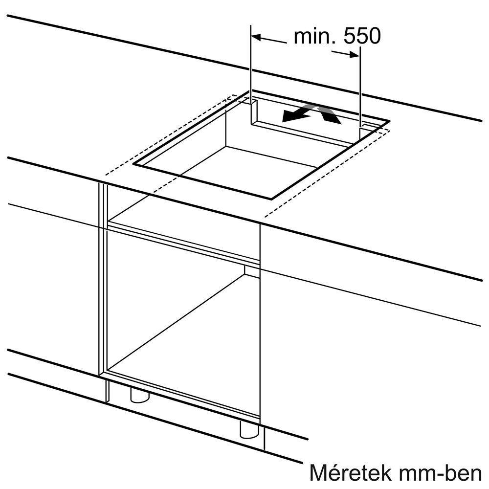 Bosch PUG611AA5E fekete, beépíthető, indukciós, főzőzóna: 4, beépíthető méret: 56cm, főzőlap (Újszerű)
