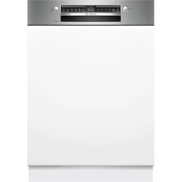 Bosch SMI4HTS14EI ezüst, programok száma:6, beépíthető, 13 terítékes mosogatógép