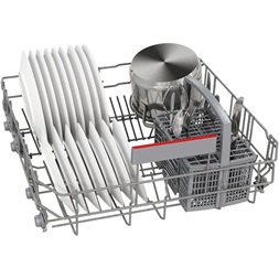 Bosch SMI4HTS14EI ezüst, programok száma:6, beépíthető, 13 terítékes mosogatógép