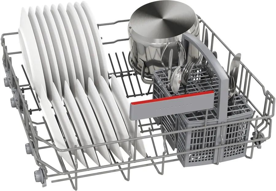 Bosch SMI4HTS14EI ezüst, programok száma:6, beépíthető, 13 terítékes mosogatógép