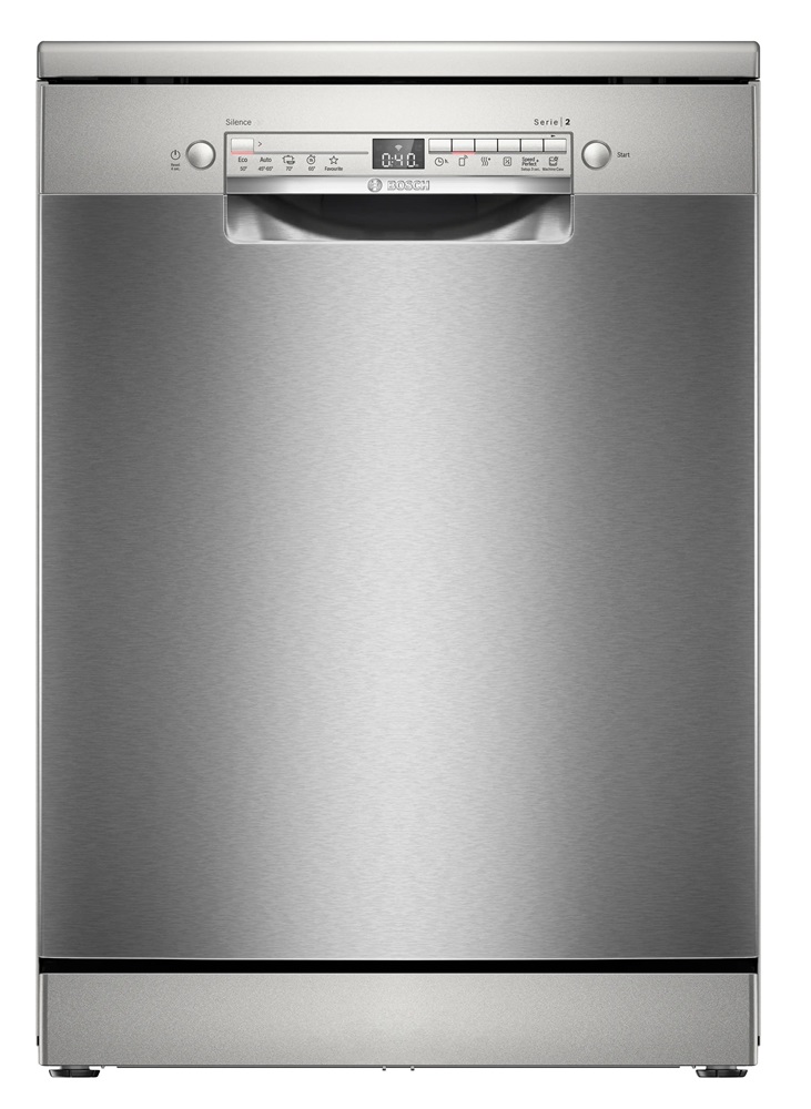 Bosch SMS2HVI02E inox, programok száma: 6, szabadonálló, 14 terítékes mosogatógép 