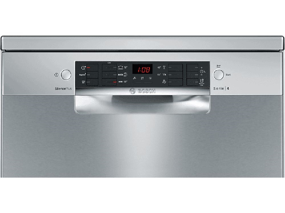 Bosch SMS46KI01E inox, programok száma: 6, szabadonálló, 13 terítékes mosogatógép (Újszerű)