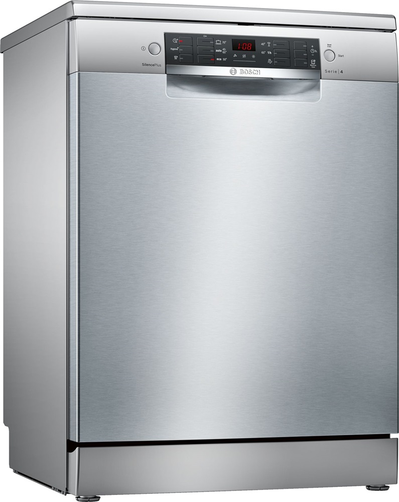 Bosch SMS46KI01E inox, programok száma: 6, szabadonálló, 13 terítékes mosogatógép (Újszerű)