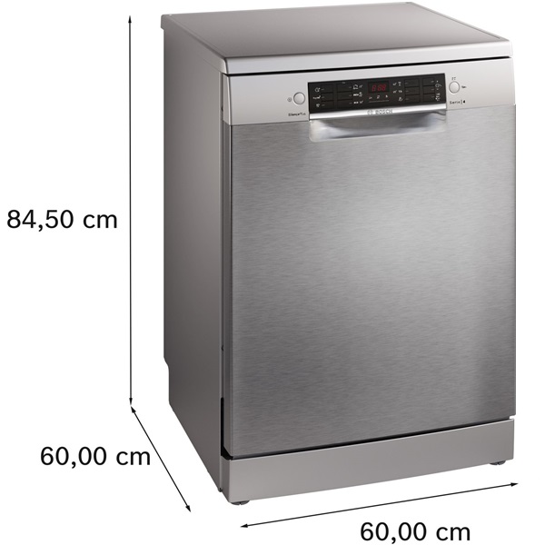 Bosch SMS46KI01E inox, programok száma: 6, szabadonálló, 13 terítékes mosogatógép (Újszerű)
