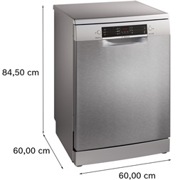 Bosch SMS46KI01E inox, programok száma: 6, szabadonálló, 13 terítékes mosogatógép (Újszerű)
