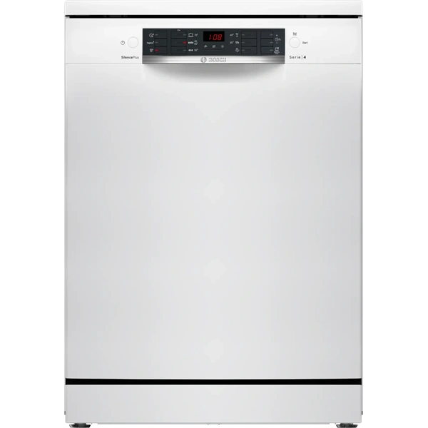 Bosch SMS46KW02E fehér, programok száma: 5, szabadonálló, 13 terítékes mosogatógép (Újszerű)
