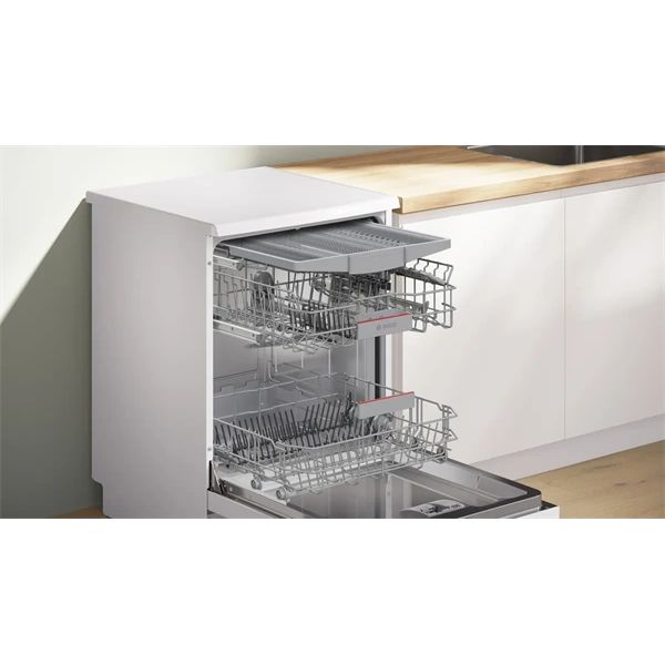 Bosch SMS46KW02E fehér, programok száma: 5, szabadonálló, 13 terítékes mosogatógép (Újszerű)