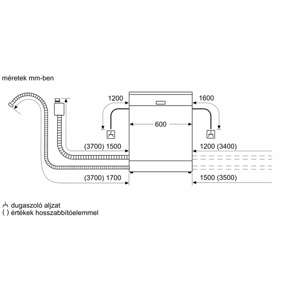 Bosch SMS46KW02E fehér, programok száma: 5, szabadonálló, 13 terítékes mosogatógép (Újszerű)