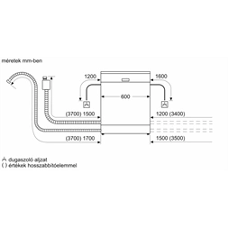 Bosch SMS46KW02E fehér, programok száma: 5, szabadonálló, 13 terítékes mosogatógép (Újszerű)