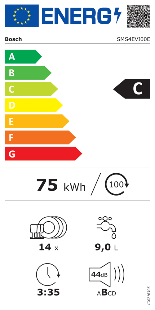 Bosch SMS4EVI00E inox, programok száma: 6, szabadonálló, 14 terítékes mosogatógép 