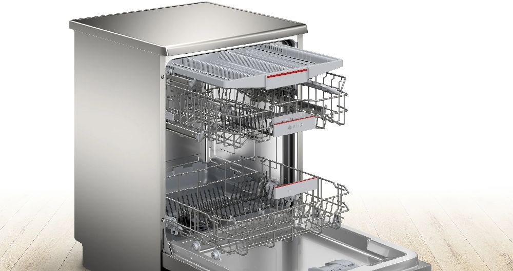 Bosch SMS4EVI00E inox, programok száma: 6, szabadonálló, 14 terítékes mosogatógép 