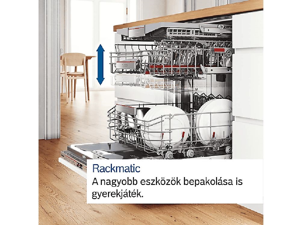 Bosch SMS4HVI00E ezüst, programok száma: 6, szabadonálló, 14 terítékes mosogatógép 
