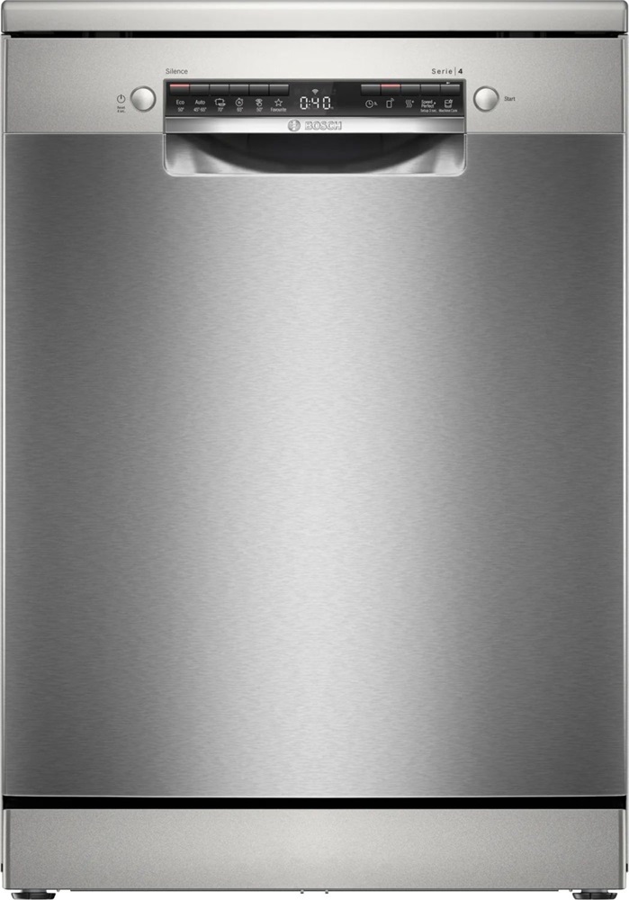 Bosch SMS4HVI02E inox, programok száma: 6, szabadonálló, 14 terítékes mosogatógép  (Használt - B)