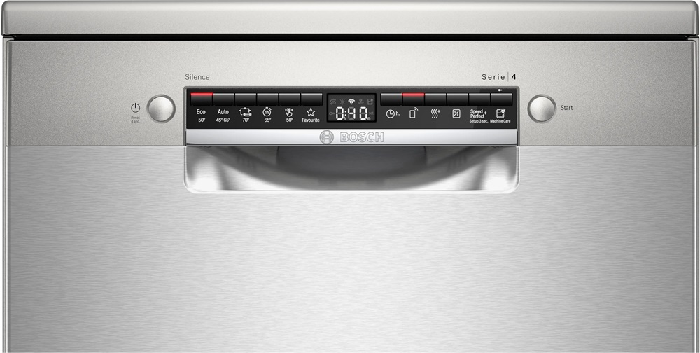 Bosch SMS4HVI45E inox, programok száma: 6, szabadonálló, 13 terítékes mosogatógép 