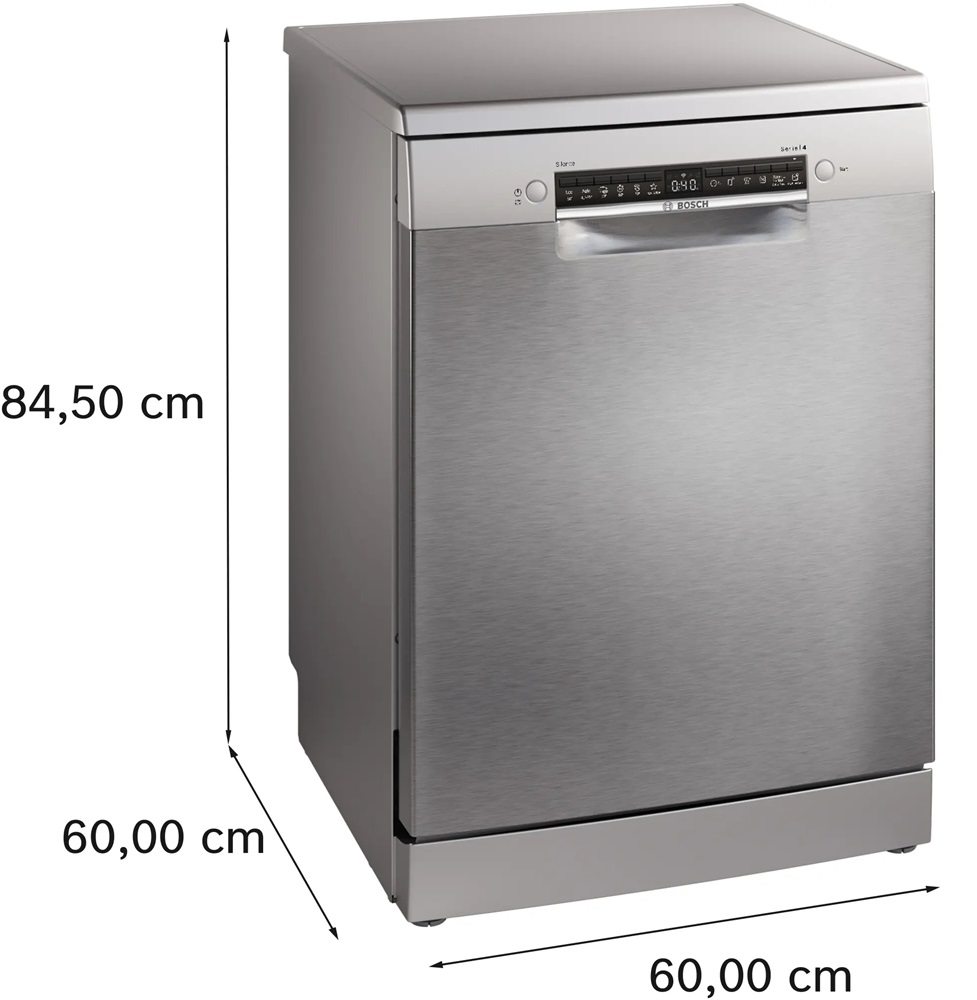 Bosch SMS4HVI45E inox, programok száma: 6, szabadonálló, 13 terítékes mosogatógép 