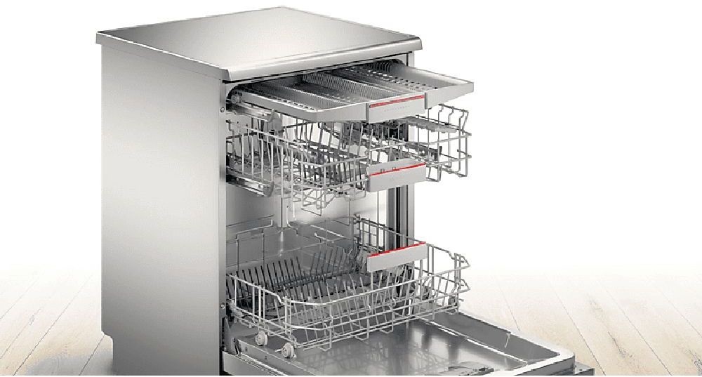 Bosch SMS4HVI45E inox, programok száma: 6, szabadonálló, 13 terítékes mosogatógép 