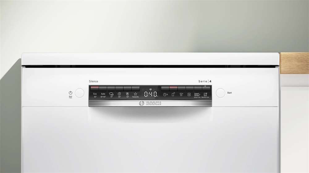 Bosch SMS4HVW00E fehér, programok száma: 6, szabadonálló, 14 terítékes mosogatógép 