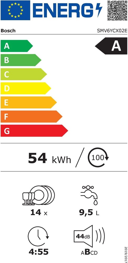 Bosch SMV4ENX06E programok száma: 6, beépíthető, 13 terítékes mosogatógép