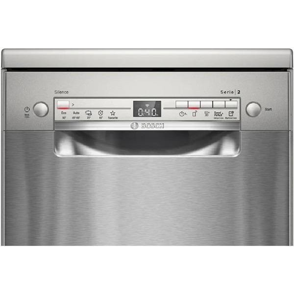 Bosch SPS2HMI42E inox, programok száma: 5, keskeny szabadonálló, 10 terítékes mosogatógép (Újszerű)