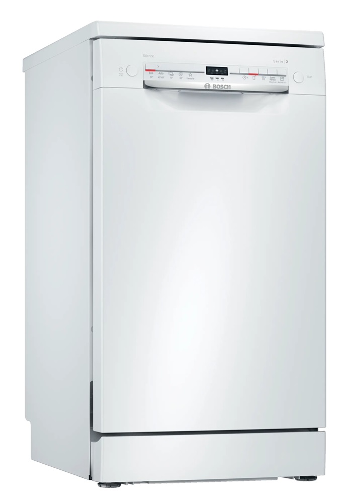 Bosch SPS2IKW04E fehér, programok száma: 5, keskeny szabadonálló, 9 terítékes mosogatógép 