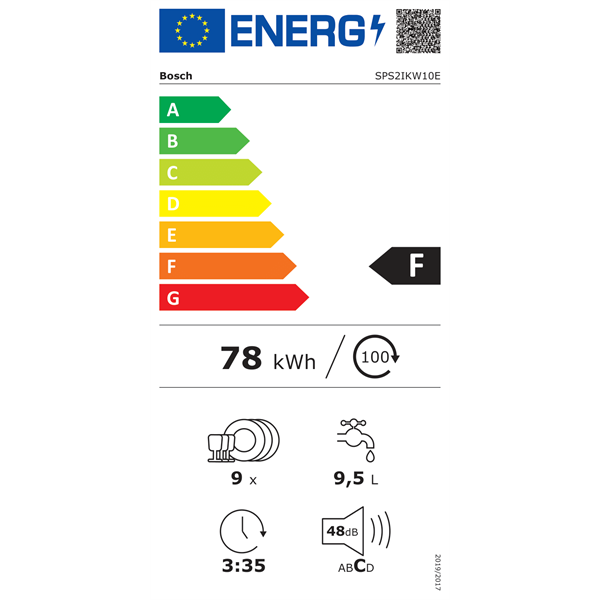 Bosch SPS2IKW10E keskeny 9 terítékes mosogatógép