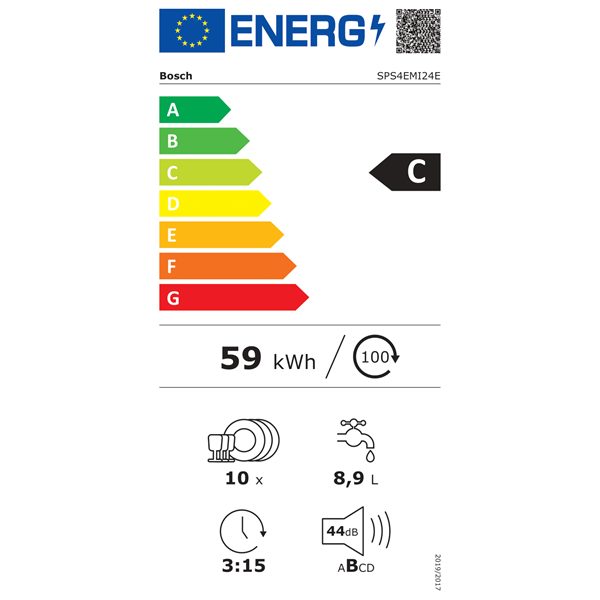Bosch SPS4EMI24E keskeny 10 terítékes mosogatógép