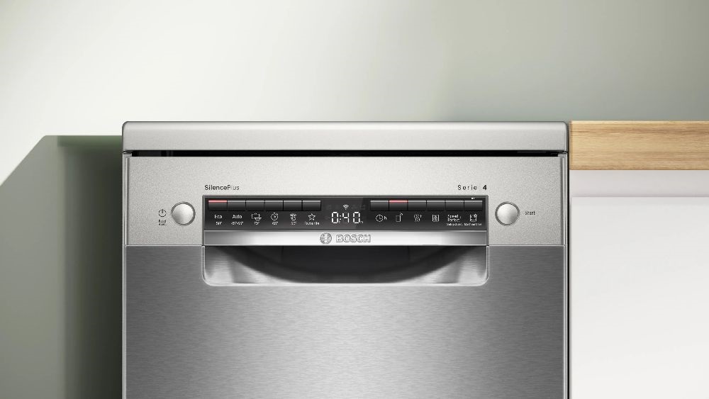 Bosch SPS4HMI49E inox, programok száma: 6, keskeny szabadonálló, 10 terítékes mosogatógép 