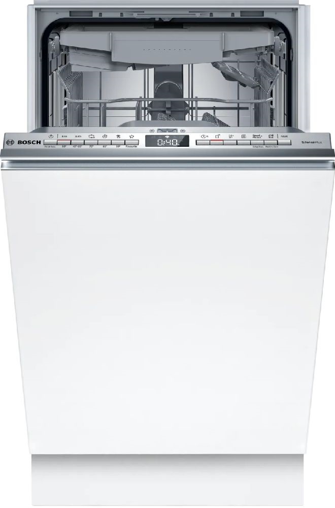 Bosch SPV4HMX10E inox, programok száma: 6, keskeny beépíthető, 10 terítékes mosogatógép 