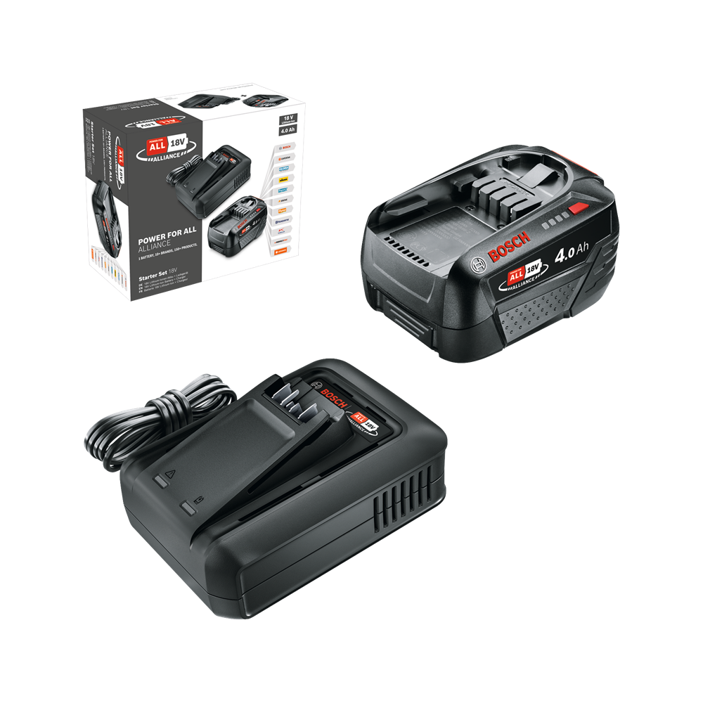 Bosch Starter Set 18V Alliance (1x4.0Ah+AL18V-20) akkumulátor és töltő készlet