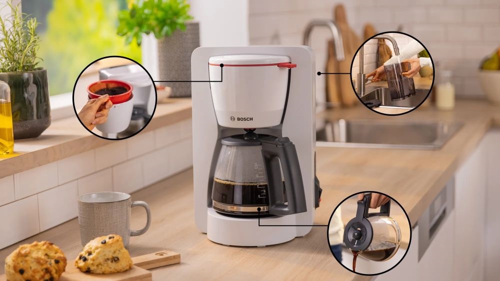 Bosch TKA2M111 fehér  10 személyes filteres kávéfőző