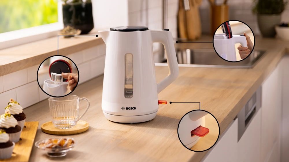 Bosch TWK1M121 1,7 L-es fehér vízforraló